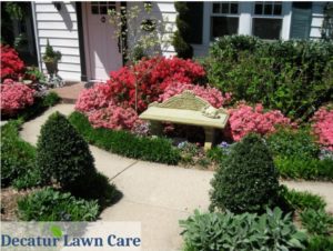 Flower bed design by Decatur Lawn Care
